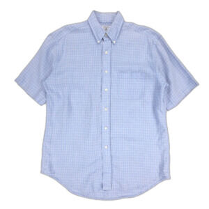 NEW Brooks Brothers Summer Linen Shirt Windowpane Button Down Resort old Money